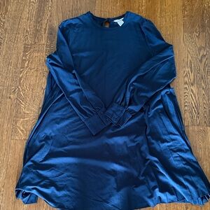 H&M Navy Long-Sleeve Swing Dress
